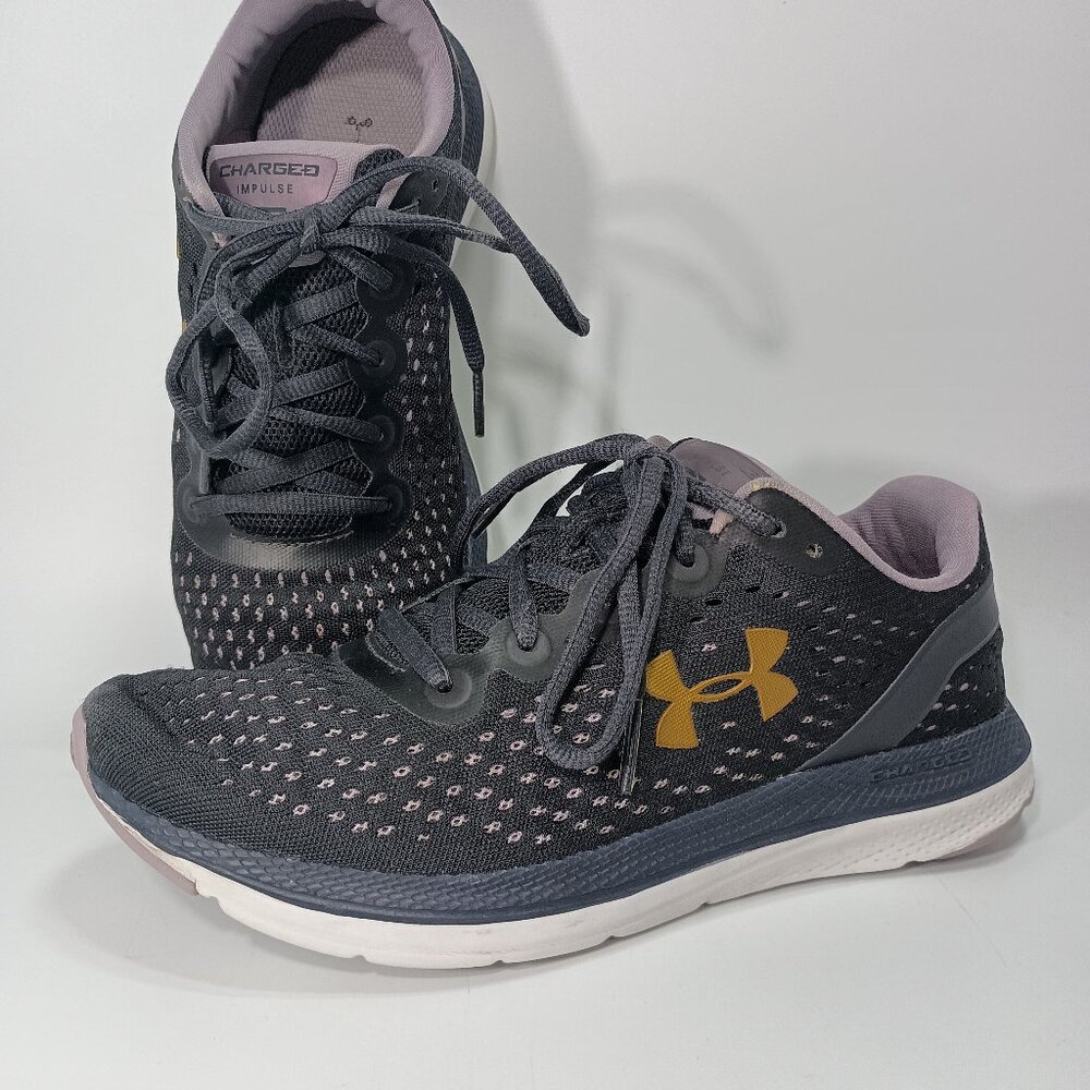 Under Armour Women's Charged Impulse Running Sneaker Purple-Black Size 6.5